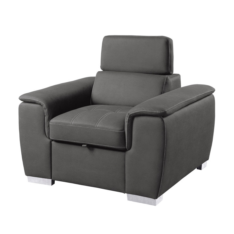 Samat 45" Modern & Contemporary Chair - Chair, Integrated Pull-Out Ottoman for Instant Relaxation, Custom Adjustable Headrest