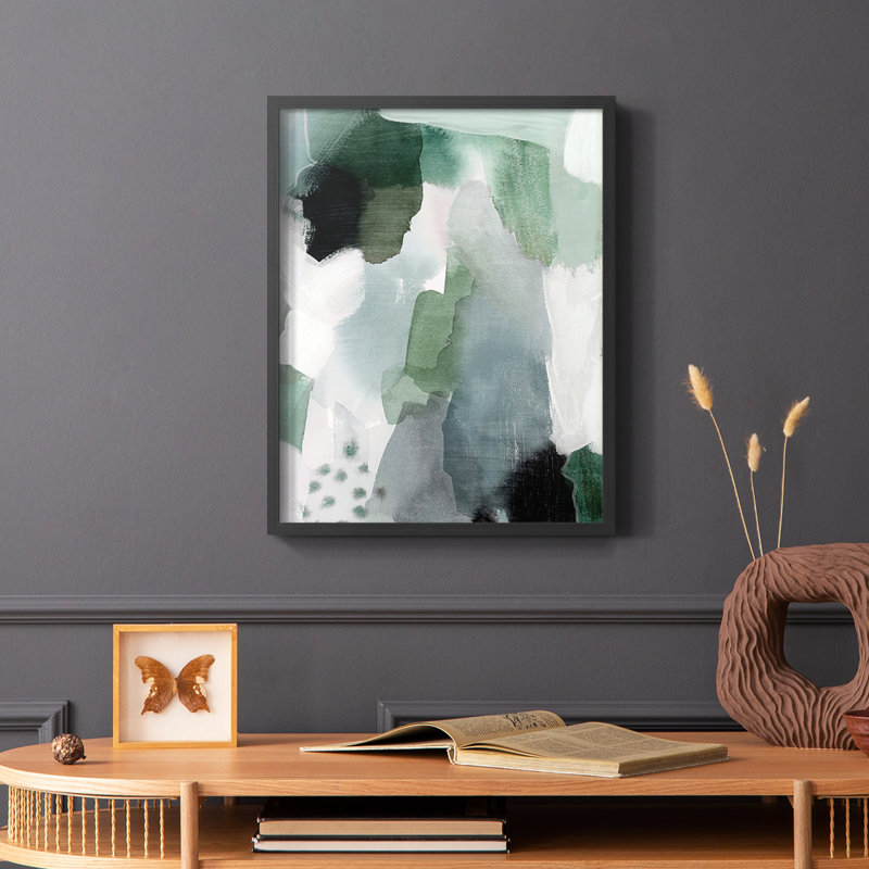 Turquoise Waters I, reproduction encadrée - bois massif, H 28 po x l 22 po, Noir