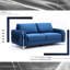 Blue Velvet With A 78.89 In. Width For Spacious Seating Foam Filled Structure Durability