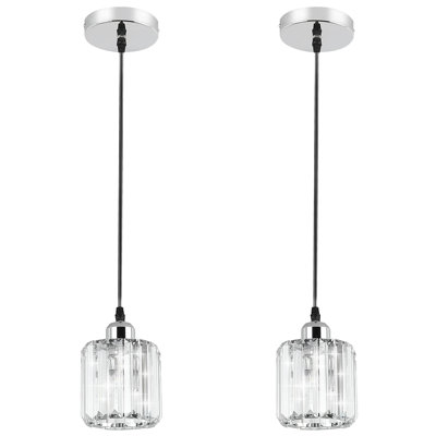 Luminaire suspendu cylindrique 2 lumières Kayle