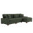 Milbrey 3-Piece Corduroy Modular Sectional with Loose Back-640565351-640565355