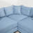 82.6"  Oversized Cloud Modular Sectional Couch,Corduroy Fabric Extra-Wide Armrests Throw Pillows Ergonomic Design High Resilience Cushion Easy Assembly,For Living Rooms Bedrooms, Blue-63529587