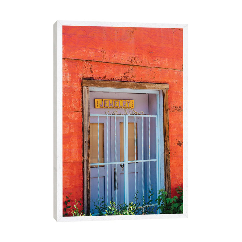 Taos Architecture V by Bethany Young - Print on Canvas, 66.04cm H x 45.72cm W x 3.81cm D, White Framed