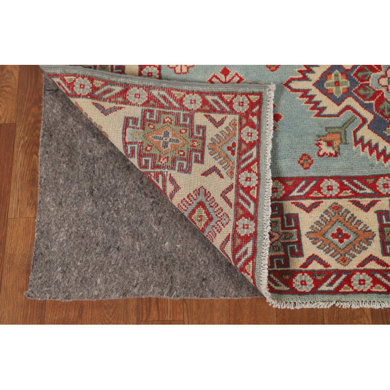 Tapis oriental bleu fait à la main Kazak