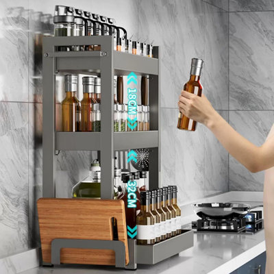 Danelia Freestanding Stainless Steel Spice Rack