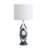 29.5" Metal Table Lamp With White Shade
