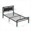 Structure de lit plateforme en métal robuste noir standard Jet Black