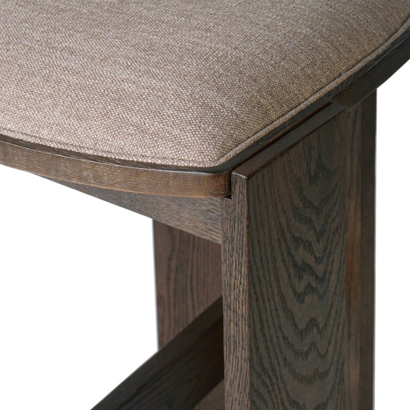 Hoven Backless Drifted Oak Bar Stool, Bar Stool (30.55" Seat Height)