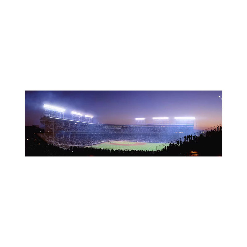 Baseball, Cubs, Chicago, Illinois, USA - Wrapped Canvas Panoramic Print, 30.48 cm H x 91.44 cm W x 1.91 cm D