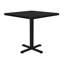 Table bistro et café Correll 24 pièces, plateau en stratifié thermolaqué granit noir, base en fonte, patins de nivellement