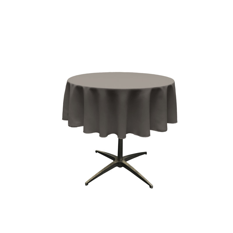 Nappe unie de couleur unie - Basics by Wayfair ™, Anthracite, Rond de 58 po