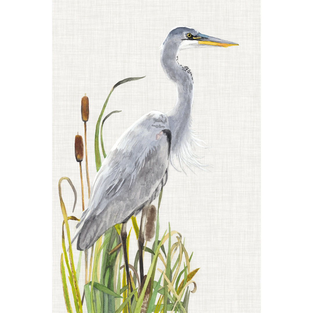 Leinwandbild Waterbirds & Cattails I von Naomi McCavitt