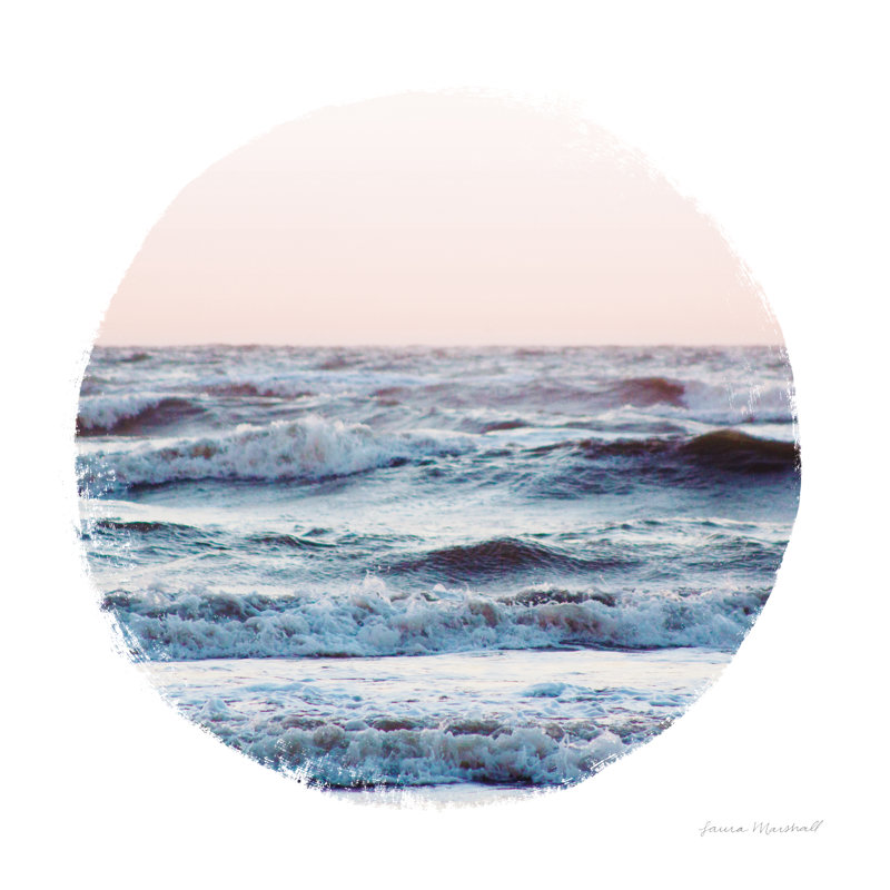 Coastal Colours I by Laura Marshall - No Frame Print on Canvas, 30cm H x 30cm W