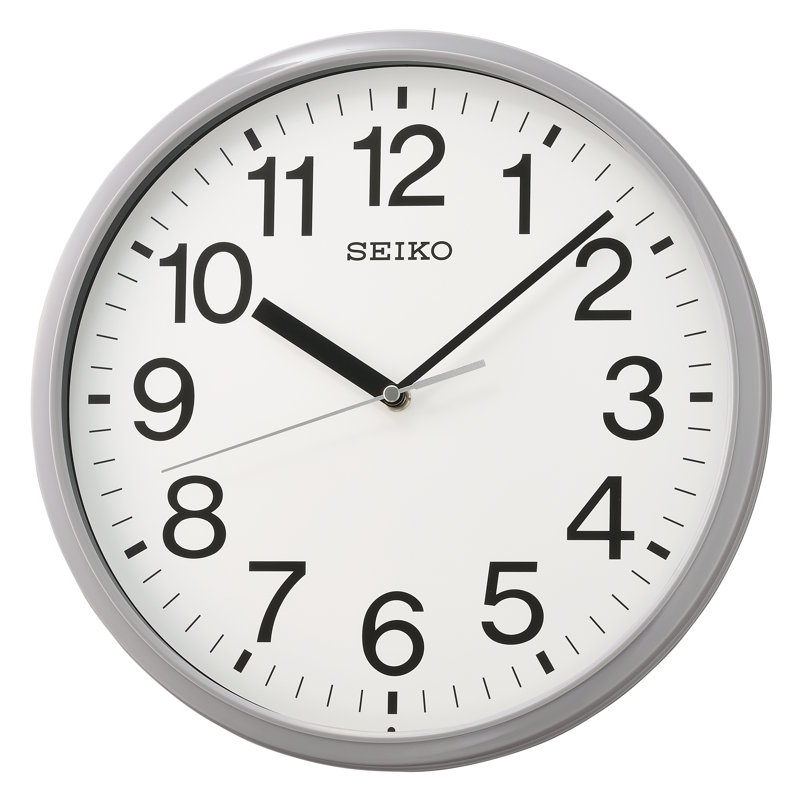 QXA756NLH Wall Clock, Gray, Gray