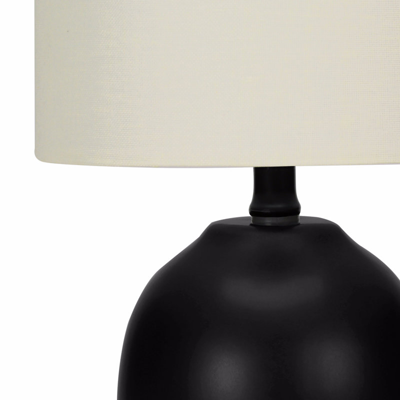 Lighting, 17"H, Table Lamp, Black Ceramic