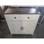Armoire de rangement autoportante laquée blanche
