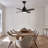 36.6'' Black Ceiling Fan With Remote Control And Light Kit