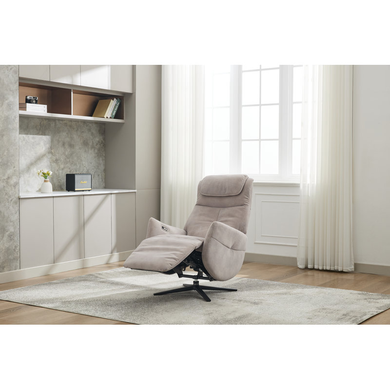 Rowden Electric Swivel Reclining Massage Chair , Oyster