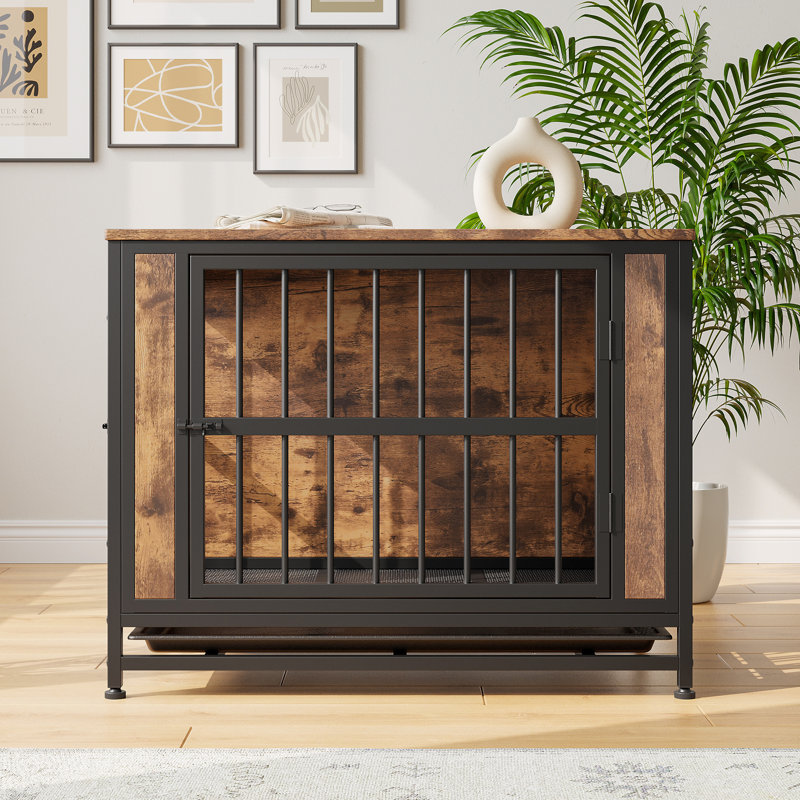 Meuble-cage pour chien, H 26,26 po x l 32,8 po x P 22,11 po