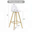 Tabouret de bar rembourré en similicuir avec pieds-816461013
