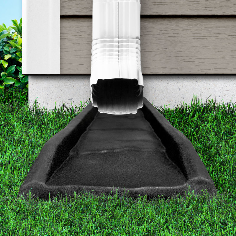 Inverseur en plastique Splash Block, Noir