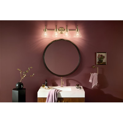 34" 4-Light Vanity Light with Clear Glass