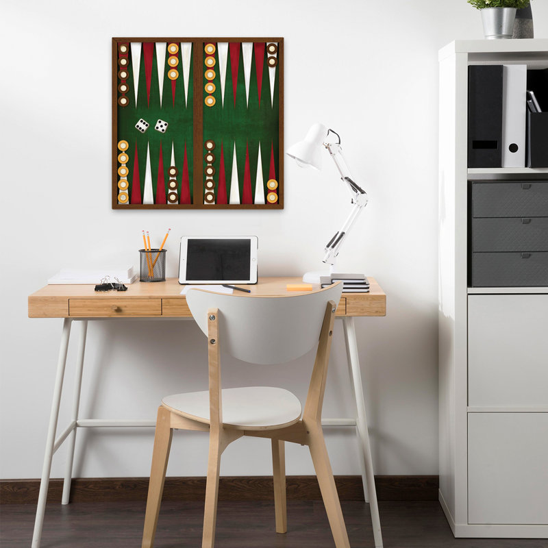 Backgammon Contemporary Art, 18" H x 18" W