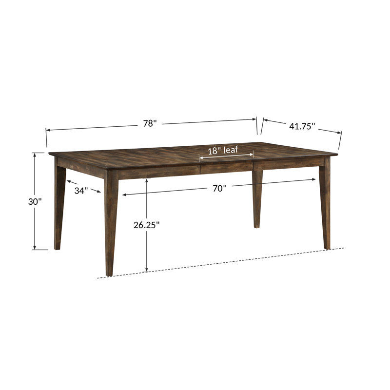 Mango Wood 78" Rectangular Dining Table
