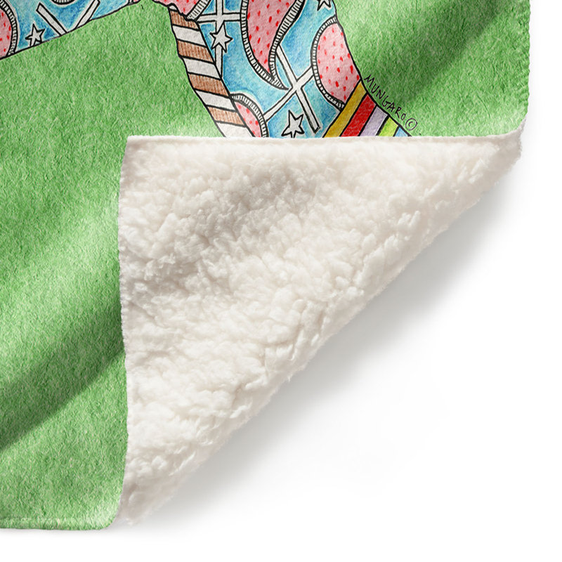  Couverture pour chien Schnauzer, 51 po x 60 po, Vert, Schnauzer géant