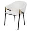 Chaises de salle à manger rembourrées modernes (ensemble de 2) - Chaises d'appoint à pieds en métal pour cuisine / salon / chambre à coucher