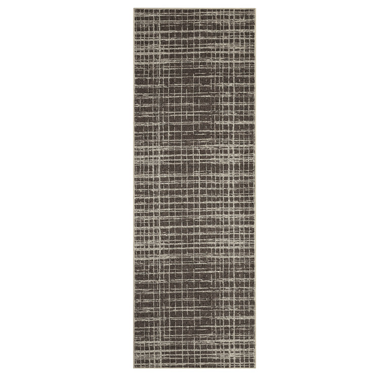 Plaid Machine Washable Rug with Rubber Backing Modern Non-Slip Carpet for Living Room, Bedroom, Dining Room, Office, Playroom, Nursery