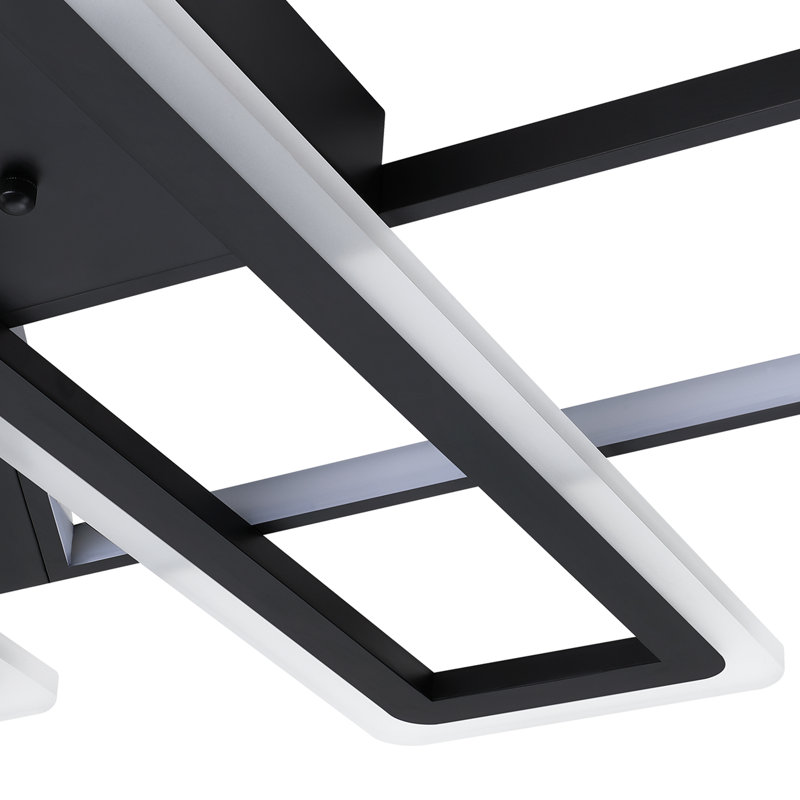 Plafonnier encastré moderne à DEL, plafonnier à intensité variable de 45 W, 5 lumières de température à température réglable, plafonnier lumineux de 2100 lm pour le salon, la cuisine et la chambre à coucher