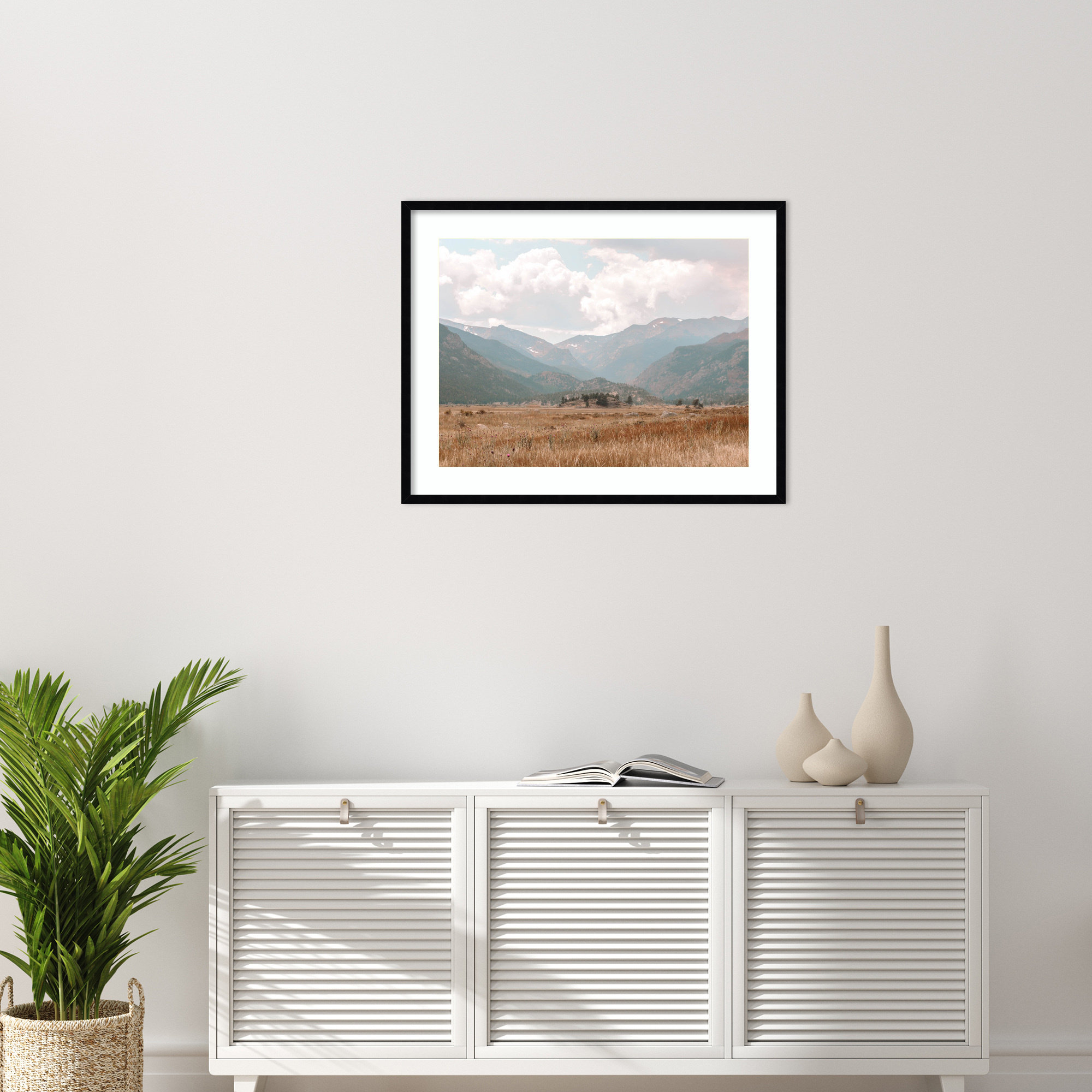 Wanderings by Alicia Abla, 26" H x 33" W x 1" D, Black