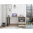 Malaui 120 Desk with Two Legs, Two Drawers, and Two Shelves - Perfect for Modern Home Office and Study Spaces.-1317325723