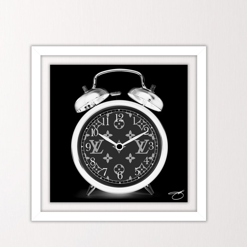 « on louie time », reproduction d’impression encadrée, H 27,5 po x l 27,5 po x P 0,75 po, Avec cadre en plexiglas noir