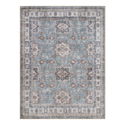 Marquavius Performance Chenille Floral Indoor Rug