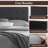 Keymond Classic Tufted Adjustable Upholstered Full Size Headboard in Linen Fabric, Metal Legs-1887952745