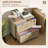 Natural Vinsetto 2-Drawer Lockable File Cabinet With Rattan Drawers, Adjustable Hanging Bar For Letter A4 Legal Size