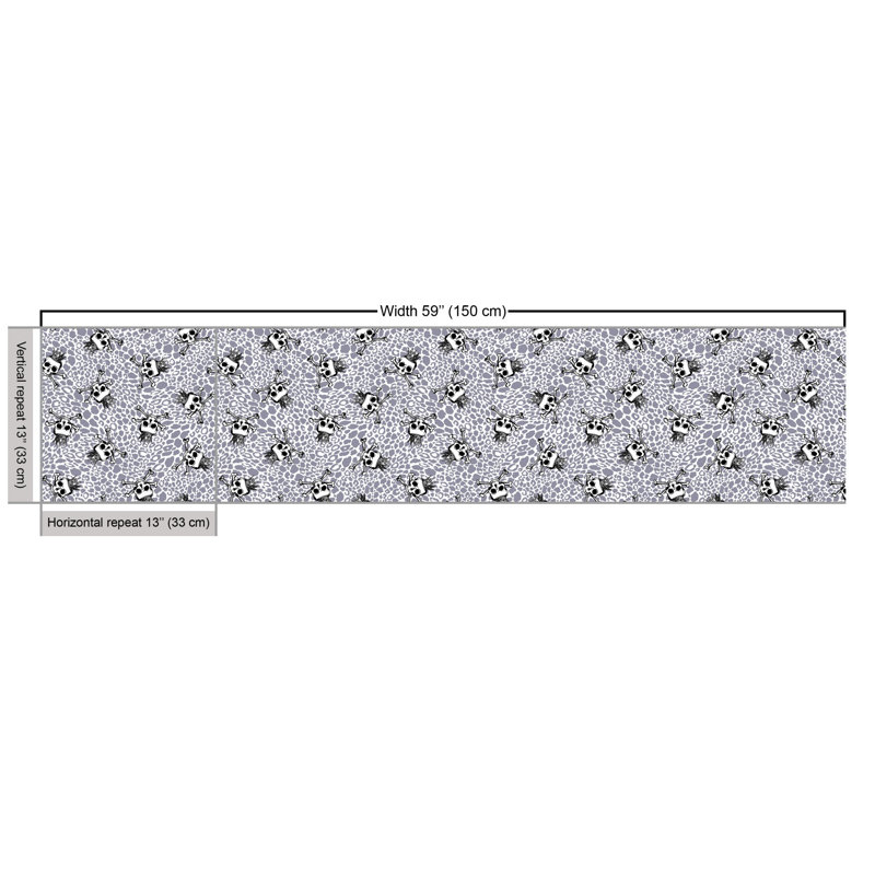 Gaul Skull Crossbones Fabric