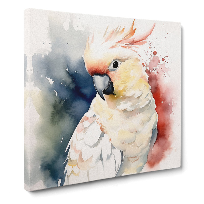 Cockatoo Watercolour - Wrapped Canvas
