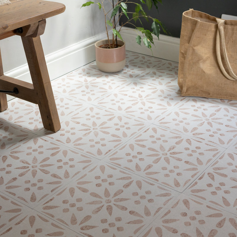 Hrrell Vintage Flowers 30 x 30cm PVC in 2 Colour Blend