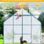 8x8 Ft Polycarbonate Greenhouse With Galvanized Base, Walk-in, For Outdoor Backyard Plants In All Seasons Heavy Duty Greenhouse, Ventilation System