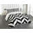Ambesonne Modern Bedspread Set Chevron Retro Black White-101567188