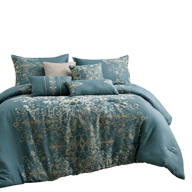 Ensemble d'édredon en microfibre Selas, Édredon de grande taille et 6 pièces supplément