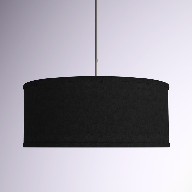 Kasey 3 - Light Nickel Unique/Statement Pendant, 8" H x 16" W x 16" D, Black