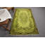 Tapis turc, tapis Oushak, tapis en laine, tapis rétro, tapis vert Anatolian, tapis 3,7 x 6,8 pi