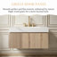 Meuble-lavabo de salle de bain luxueux en pierre frittée Mid-Century