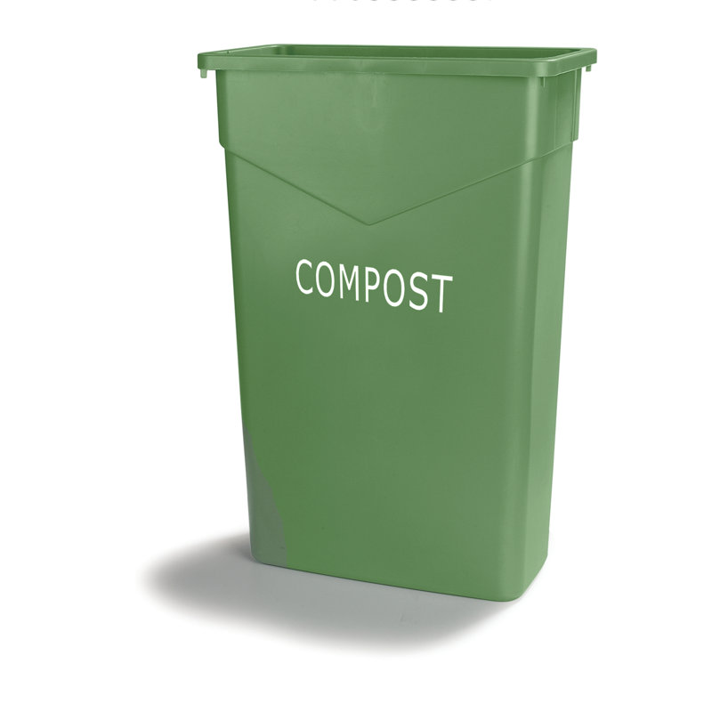 TrimLine™ Polyethylene (LLDPE) Open Outdoor Trash & Recycling Bin - 23 Gallons