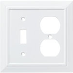 Classic Architecture 2-Gang Duplex Outlet / Toggle Light Switch Combination Wall Plate
