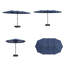 Parasol rectangulaire à énergie solaire 15 pi avec lumières DEL-1113787920